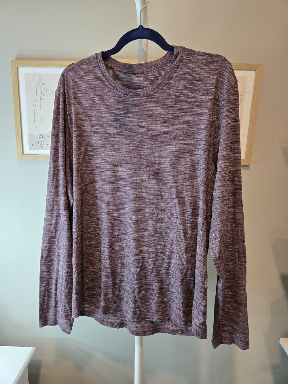 lululemon athletica Men's Long Sleeve Crew in Heathered Eggplant